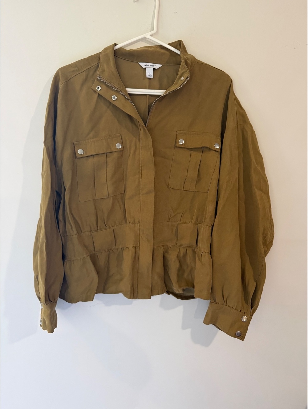 Nine West Women's XL Utility Jacket Brown